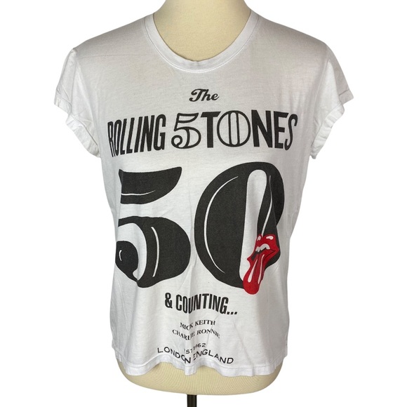 House of the Gods Tops - House of The Gods The Rolling Stones 50th & Counting Graphic Music Tee